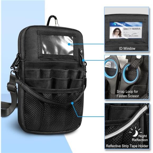Nurse Fanny Pack with Tape Holder, SITHON Multi Compartment Medical Gear Pocket - Picture 3 of 7